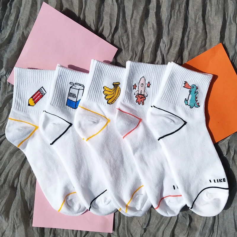 SP&CITY Harajuku Unique Fruit Food Cute Socks Female Fashion Rocket Dinosaur Cotton Socks Slippers Soft Breathable Food Socks
SP&CITY Harajuku Unique Fruit Food Cute Socks Female Fashion Rocket Dinosaur Cotton Socks Slippers Soft Breathable Food Socks