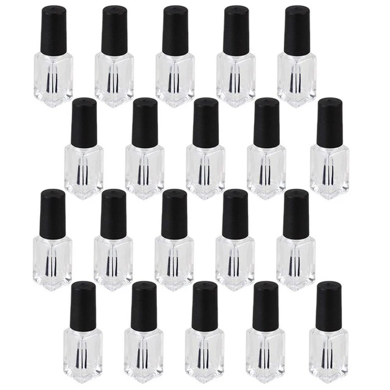 Black Cap Clear Glass 4ml Refillable Empty Nail Polish Bottles Container Pack of 20
Black Cap Clear Glass 4ml Refillable Empty Nail Polish Bottles Container Pack of 20