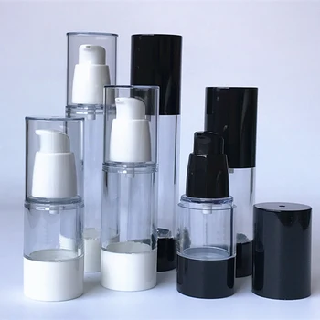 50pcs/lot 15ml PP airless pump bottle vacuum flask , white / black 0.5oz vacum lotion bottle,
50pcs/lot 15ml PP airless pump bottle vacuum flask , white / black 0.5oz vacum lotion bottle,