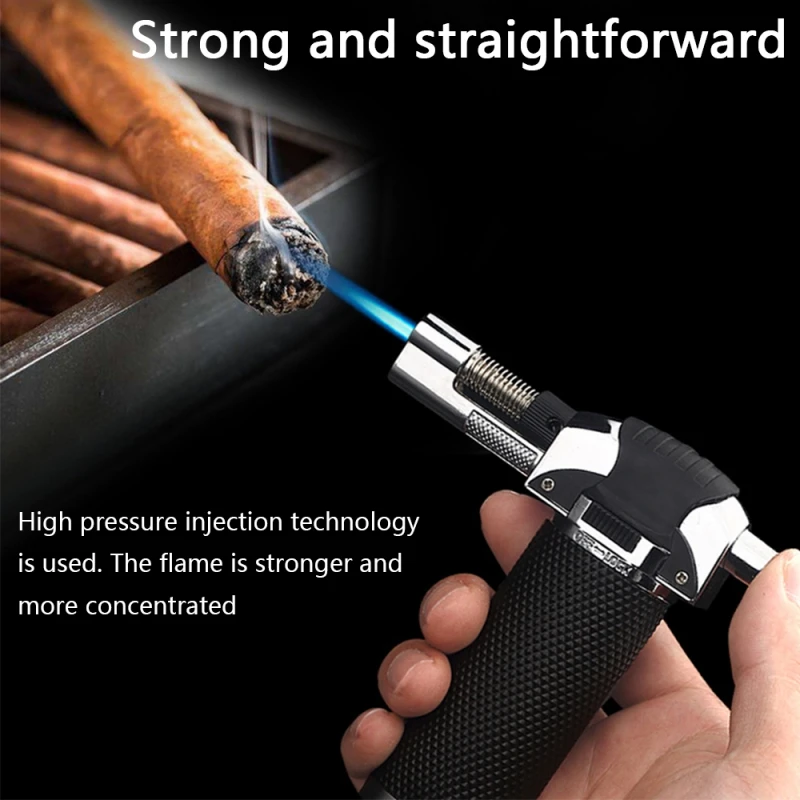 Windproof Creme Brulee Culinary Butane Gas Refillable BBQ Cook Torch Jet Flame Lighter Flame Blow Torch Cigarette Flamethrower
Windproof Creme Brulee Culinary Butane Gas Refillable BBQ Cook Torch Jet Flame Lighter Flame Blow Torch Cigarette Flamethrower