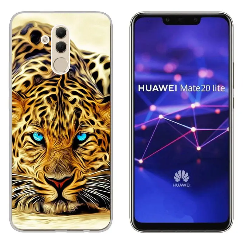 sFor Huawei Mate 20 Lite Patterned Clear Slim Ultra Thin Soft TPU Gel Case Cover (12)