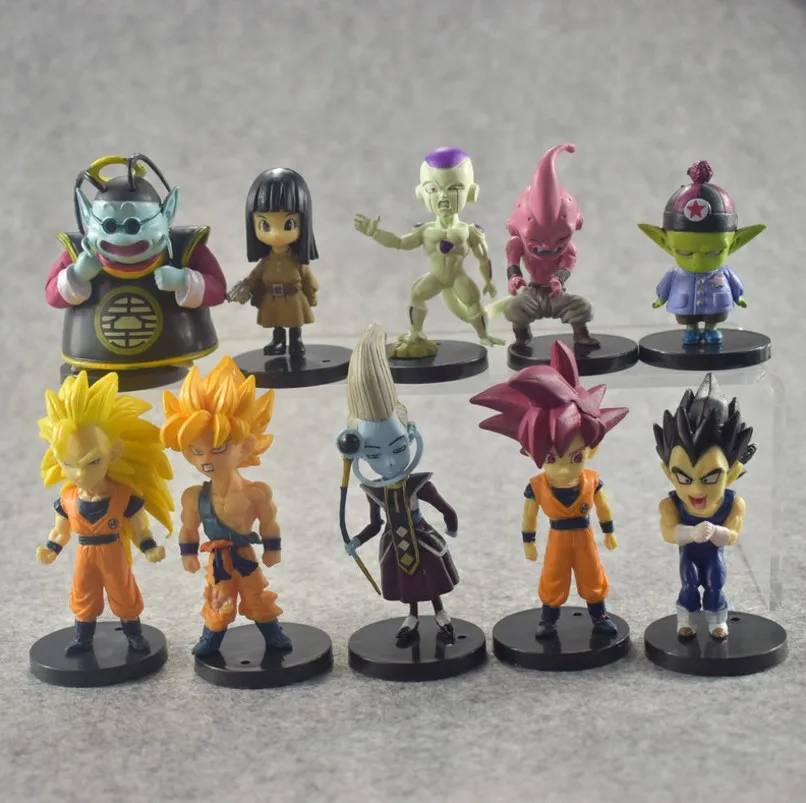 10pcs/set Dragon Ball Z 2019 anime Super Saiyan Son Goku Trunks Cell Broli Zenoh PVC Action Figures Toys Model Brinquedos
10pcs/set Dragon Ball Z 2019 anime Super Saiyan Son Goku Trunks Cell Broli Zenoh PVC Action Figures Toys Model Brinquedos
