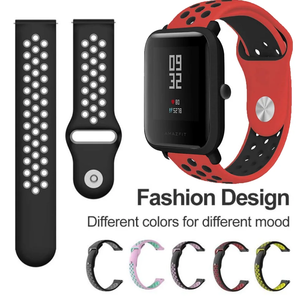 Для Xiaomi Huami Amazfit Bip Youth Edition сменный ремешок для часов Модный Резиновый дышащий