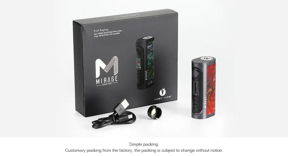 Lost Vape Mirage DNA75C TC Box MOD 