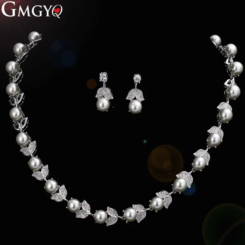 GMGYQ Luxury Silver Color Pearl Necklace Bride Wedding Dress Collocation Jewelry Gifts For Women
GMGYQ Luxury Silver Color Pearl Necklace Bride Wedding Dress Collocation Jewelry Gifts For Women