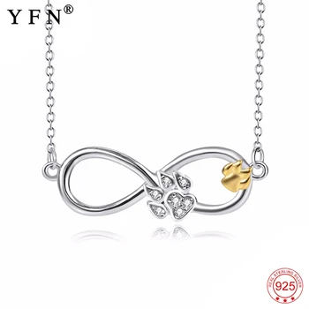 YFN Real 925 Sterling Silver Necklaces Infinity Love Dog Paw Print Cubic Zircon Pendant Necklaces Jewelry Choker Gifts For Women
YFN Real 925 Sterling Silver Necklaces Infinity Love Dog Paw Print Cubic Zircon Pendant Necklaces Jewelry Choker Gifts For Women