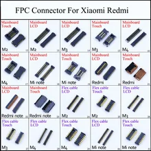 Connecteur FPC pour écran tactile LCD, 2 pièces, sur carte mère/câble flexible, pour xiaomi Mi 2 3 4 Note Redmi=