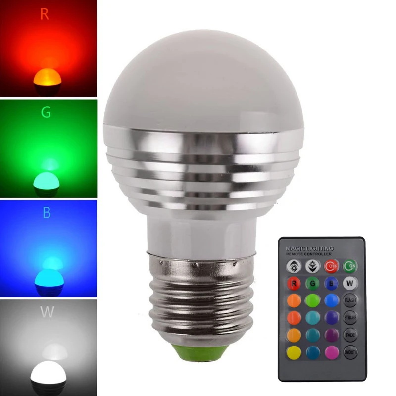 16 Colors Changeable RGB LED Spotlight Bulb 85V- 265V With IR Remote Controller Holiday Lamp Decorative Night light
16 Colors Changeable RGB LED Spotlight Bulb 85V- 265V With IR Remote Controller Holiday Lamp Decorative Night light