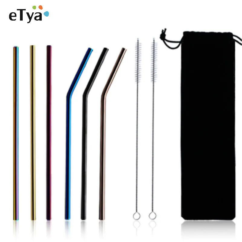 2pcs Colorful Reusable Drinking Straw 304 Stainless Steel Metal Straw Cleaner Brush Home Party Bar Accessories Straight and Bent
2pcs Colorful Reusable Drinking Straw 304 Stainless Steel Metal Straw Cleaner Brush Home Party Bar Accessories Straight and Bent