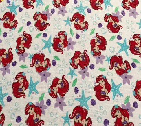 New cotton Knitted fabric cloth Mermaid design Patchwork prints cartoon DIY kids clothes materials Sewing Textile Tilda tecido
New cotton Knitted fabric cloth Mermaid design Patchwork prints cartoon DIY kids clothes materials Sewing Textile Tilda tecido
