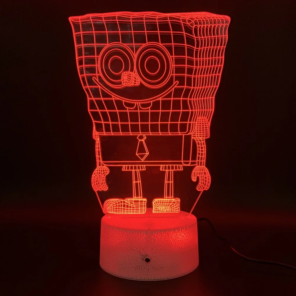 Decoration Crafts SpongeBob SquarePants Moustache Figurines Led Night Light Birthday Gift for Children Bedroom 3d Night Lamp
Decoration Crafts SpongeBob SquarePants Moustache Figurines Led Night Light Birthday Gift for Children Bedroom 3d Night Lamp