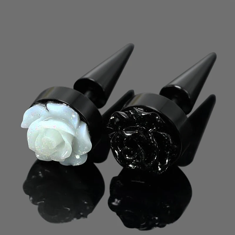 2Pcs Fake Piercing Ear Tapers Rose Design Surgical Steel Piercings Ear Plugs Cheater Expander Tunnel Fashion Body Jewelry
2Pcs Fake Piercing Ear Tapers Rose Design Surgical Steel Piercings Ear Plugs Cheater Expander Tunnel Fashion Body Jewelry