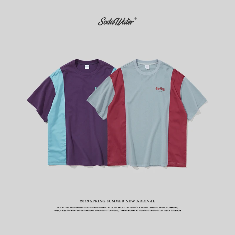 SODA WATER Male T-shirt Plus Size 2019 Men Clothing Oversize Colour Block T-shirt Short Sleeve T-Shirt Top Tees for Homme 91128S
SODA WATER Male T-shirt Plus Size 2019 Men Clothing Oversize Colour Block T-shirt Short Sleeve T-Shirt Top Tees for Homme 91128S