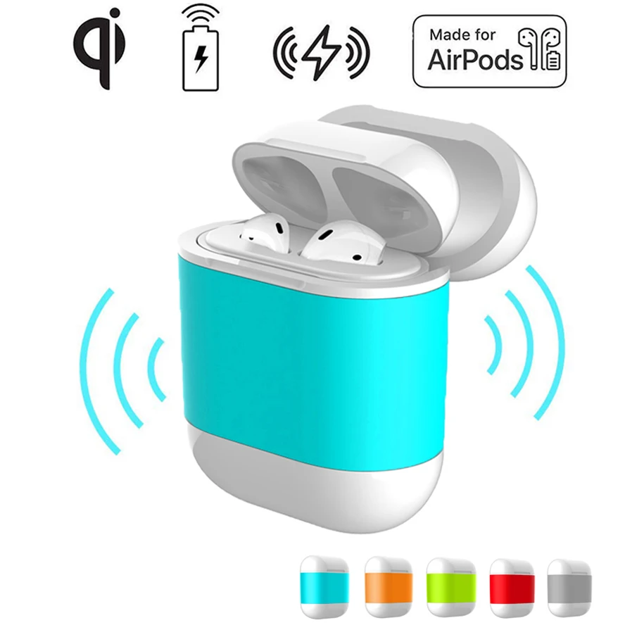 Qi Wireless Charger Case For Airpods Earphone QI Standard Airpods Wireless charging Receiver Cover charger Box
Qi Wireless Charger Case For Airpods Earphone QI Standard Airpods Wireless charging Receiver Cover charger Box