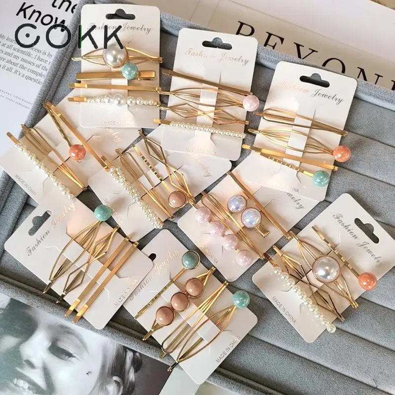 COKK Hairpin Hair Accessories For Women Girls Gold Color Hair Clip Simulated Pearl Beads Hair Clips For Women Hairpin Hoop New
COKK Hairpin Hair Accessories For Women Girls Gold Color Hair Clip Simulated Pearl Beads Hair Clips For Women Hairpin Hoop New