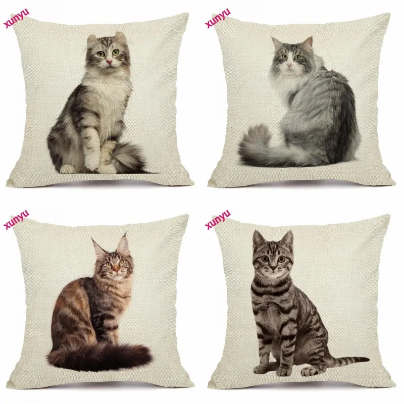XUNYU Cute Pet Cat Cushion Cover 45x45cm Animal Pillow Case Linen Pillowcase Home Decorative Throw Pillow Cover for Sofa Bedroom
XUNYU Cute Pet Cat Cushion Cover 45x45cm Animal Pillow Case Linen Pillowcase Home Decorative Throw Pillow Cover for Sofa Bedroom