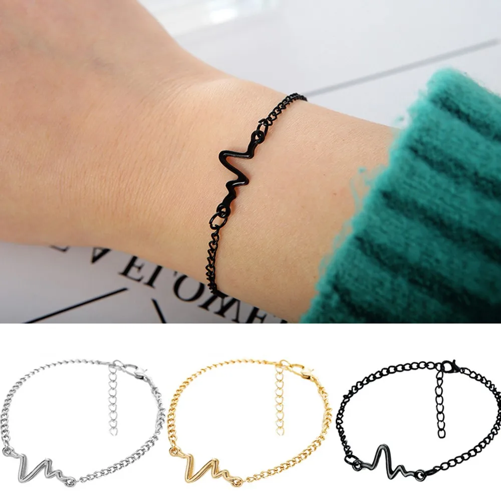 2019 New Korean Fashion Hot Simple Waves ECG Heart Rate Lightning Charm Bracelets For Women & Men Jewelry Summer Style Beach
2019 New Korean Fashion Hot Simple Waves ECG Heart Rate Lightning Charm Bracelets For Women & Men Jewelry Summer Style Beach
