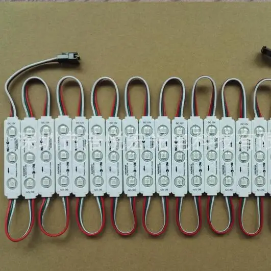 IC WS2811 LED module light for sign letters with lens SMD 5050 full color RGB DC12V 3led 0.72W WS 2811 UCS1903 compatible
IC WS2811 LED module light for sign letters with lens SMD 5050 full color RGB DC12V 3led 0.72W WS 2811 UCS1903 compatible