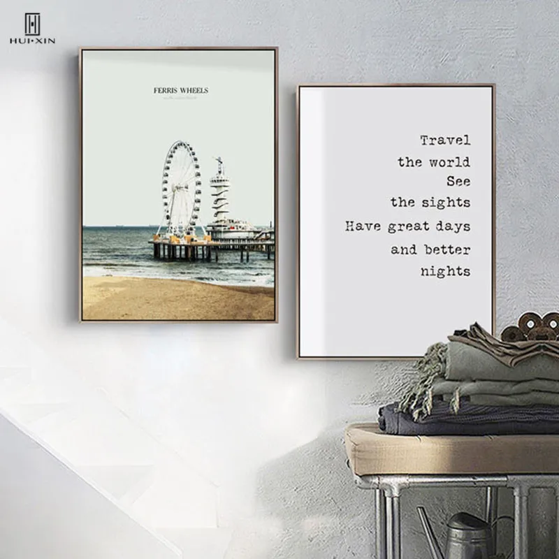 The Fresh Composite Pictures Of Happy Ferris Wheel Wooden Wharf Rock Letters Decorative Canvas Posters Paintings For Home Decor
The Fresh Composite Pictures Of Happy Ferris Wheel Wooden Wharf Rock Letters Decorative Canvas Posters Paintings For Home Decor