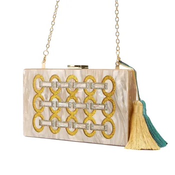Nude Gold Glitter Patchwork Striped Acrylic Flap Bag Women Messenger Purse Clutch Hand Bridal Lady Travel Shoulder Acrylic bag
Nude Gold Glitter Patchwork Striped Acrylic Flap Bag Women Messenger Purse Clutch Hand Bridal Lady Travel Shoulder Acrylic bag