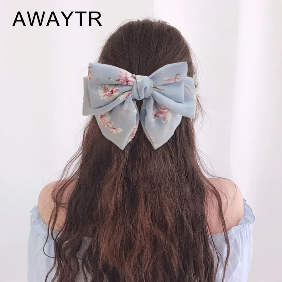 AWAYTR New Fashion Velvet Printed Barrettes Girls Ribbon Hair Bow Band Hairpin Hair Clip Hair Accessories For Women
AWAYTR New Fashion Velvet Printed Barrettes Girls Ribbon Hair Bow Band Hairpin Hair Clip Hair Accessories For Women