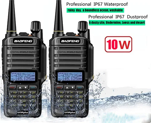 2pcs wakie talkie IP67 Dustproof Waterproof CB Radio Communicator baofeng uv-9r plus for hf 2 way ham radio kit police scanner
2pcs wakie talkie IP67 Dustproof Waterproof CB Radio Communicator baofeng uv-9r plus for hf 2 way ham radio kit police scanner