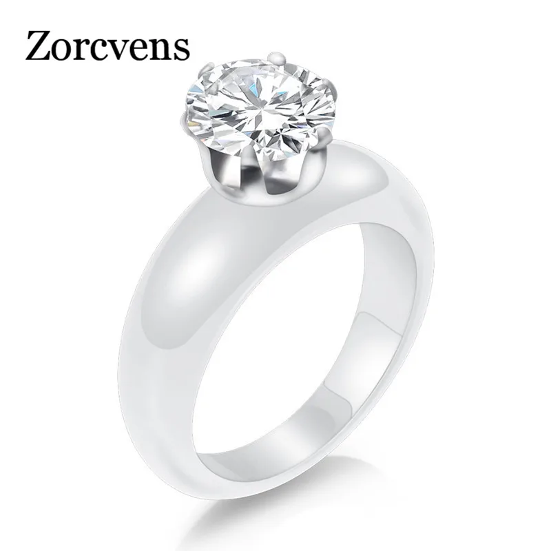 ZORCVENS New Black/White Ceramic Rings For Men Women Titanium Steel Crystal Zircon Ring Promise Gold Silver Wedding Rings
ZORCVENS New Black/White Ceramic Rings For Men Women Titanium Steel Crystal Zircon Ring Promise Gold Silver Wedding Rings