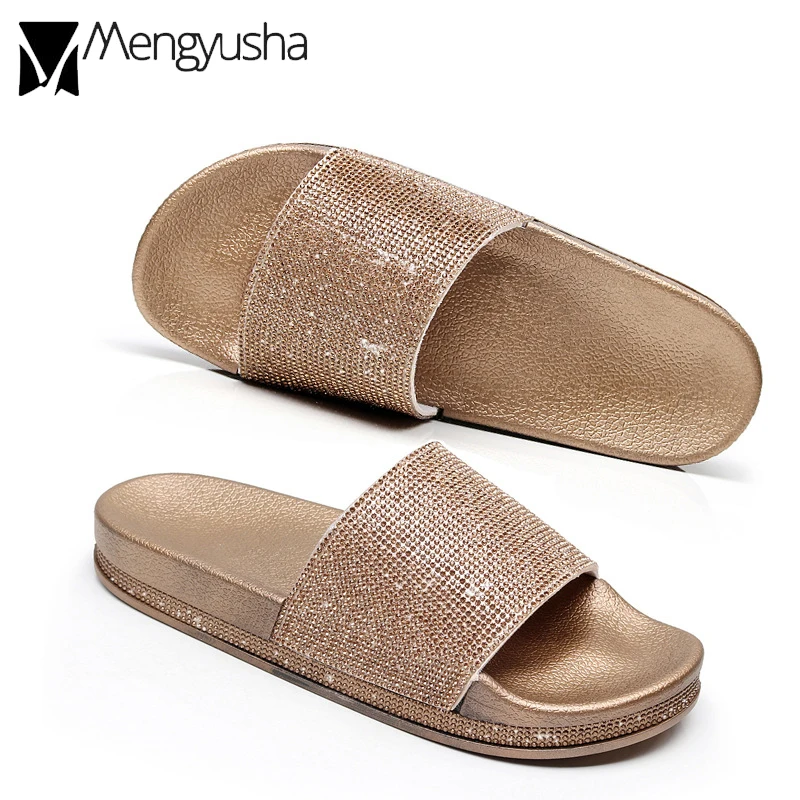 glitter rhinestone flip flops women open toe beach slides gold/silver crystal thick bottom muffins lady roman gladiator sandals
glitter rhinestone flip flops women open toe beach slides gold/silver crystal thick bottom muffins lady roman gladiator sandals
