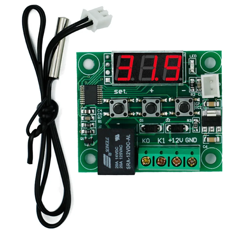 10pcs/Lot W1209 LED DC 12V Heat Cool Temp Thermostat Temperature Control Switch Temperature Controller Thermometer
10pcs/Lot W1209 LED DC 12V Heat Cool Temp Thermostat Temperature Control Switch Temperature Controller Thermometer