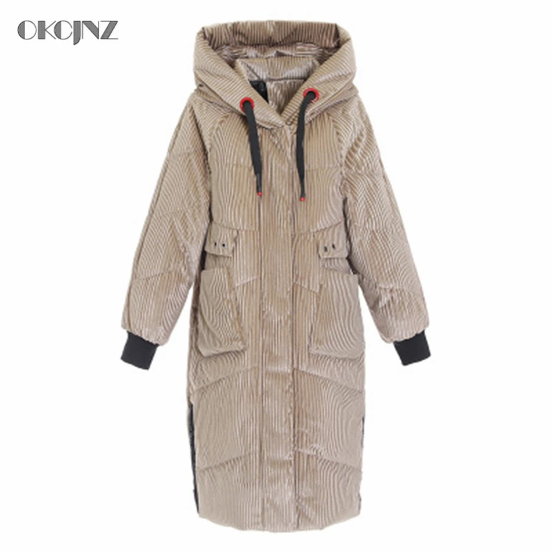 Corduroy cotton Coat Women Long Jacket Korean Thick bread Outerwear Fashion Casual Slim Winter Female Parka New YY150
Corduroy cotton Coat Women Long Jacket Korean Thick bread Outerwear Fashion Casual Slim Winter Female Parka New YY150