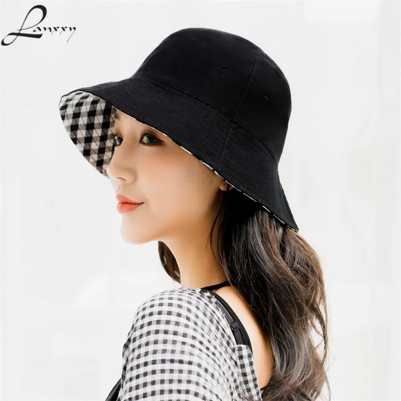 Lanxxy 2019 New Women Fashion Plaid Bucket Hat Summer Outdoor Headwear Cotton Fishing Hats Panama Cap
Lanxxy 2019 New Women Fashion Plaid Bucket Hat Summer Outdoor Headwear Cotton Fishing Hats Panama Cap