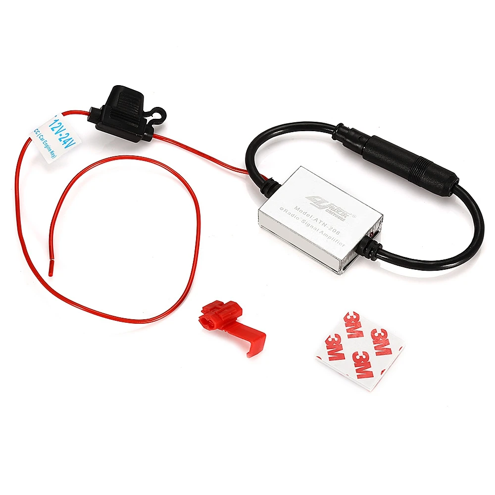 Free Shipping ANT - 208 V5 Radio Signal Amplifier Car Antenna Booster 25dB Gain Metal Case