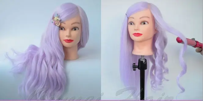 Image professional hair styling head manikin Female Dummy Mannequin head Wigs  80% real hair mannequin head hairdresser head
