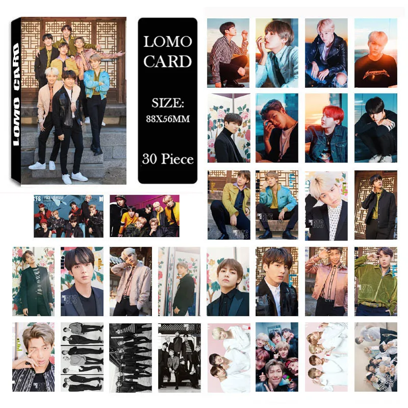 KPOP Bangtan Boys ARMY 2018 Album LOMO Cards K-POP New Fashion Self Made Paper Photo Card HD Photocard JIN V SUGA
KPOP Bangtan Boys ARMY 2018 Album LOMO Cards K-POP New Fashion Self Made Paper Photo Card HD Photocard JIN V SUGA