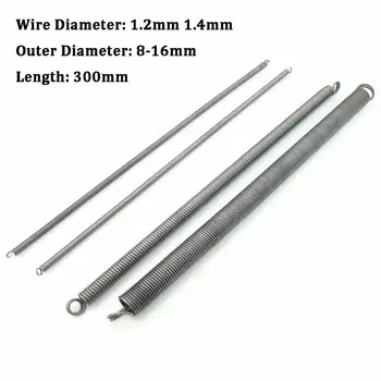 1Pcs Sping Steel Dual Hook Long Expansion Tension Spring Hardware Accessories Wire Dia 1.2mm 1.4mm Outer Dia 8-16mm Length 300mm
1Pcs Sping Steel Dual Hook Long Expansion Tension Spring Hardware Accessories Wire Dia 1.2mm 1.4mm Outer Dia 8-16mm Length 300mm