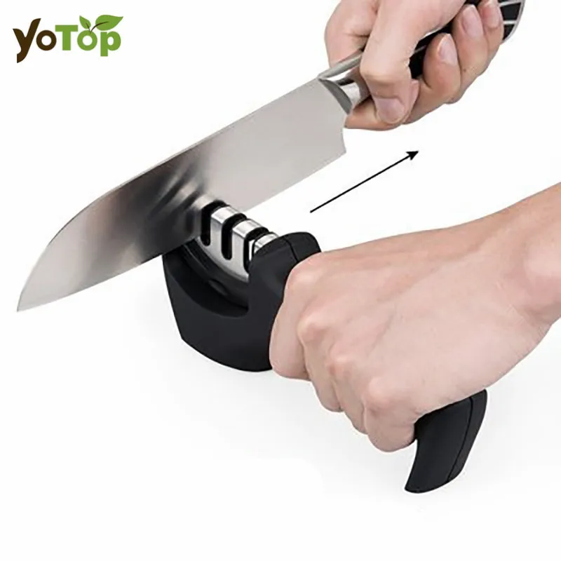 YOTOP 3 Stages Knife Sharpener Stainless Steel Ceramic Knife Sharpening Stone Tungsten Steel Diamond Sharpener Kitchen Tools
YOTOP 3 Stages Knife Sharpener Stainless Steel Ceramic Knife Sharpening Stone Tungsten Steel Diamond Sharpener Kitchen Tools