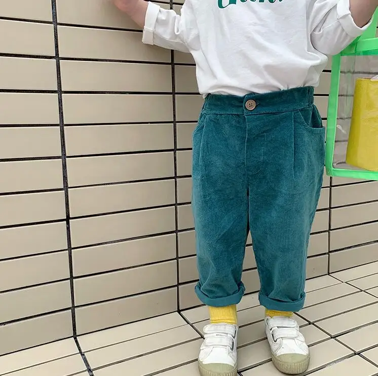 Spring Autumn boys casual corduory pants baby girls 2 colors loose all-match trousers 1-6Y
Spring Autumn boys casual corduory pants baby girls 2 colors loose all-match trousers 1-6Y