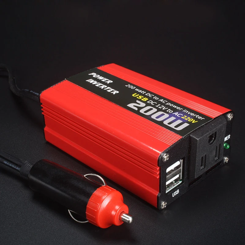 

200W Car Power Inverter DC 12V to 110V 220V AC Converter with Dual USB Car Charger 150W 180W Automobile Adapter