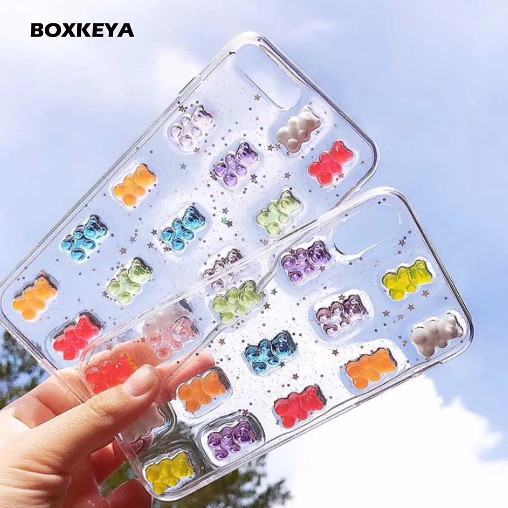 For iPhone Xs Max Case Cute 3D Gummy Bear Candy Color Soft Cases For iPhone X 6 6S 7 8 Plus XS Max XR Glitter TPU Cover
For iPhone Xs Max Case Cute 3D Gummy Bear Candy Color Soft Cases For iPhone X 6 6S 7 8 Plus XS Max XR Glitter TPU Cover