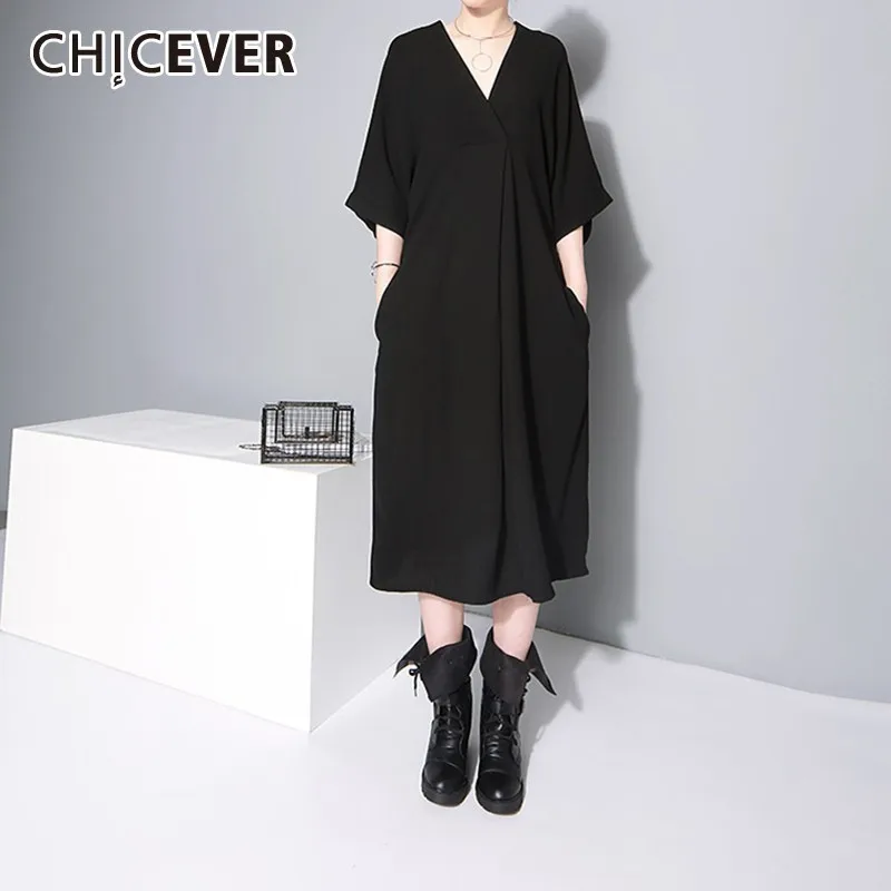 CHICEVER Summer Casual Solid Dress For Women V Neck Half Sleeve Pockets Lace Up Sashes Slim A Line The Dresses 2019 Fashion New
CHICEVER Summer Casual Solid Dress For Women V Neck Half Sleeve Pockets Lace Up Sashes Slim A Line The Dresses 2019 Fashion New