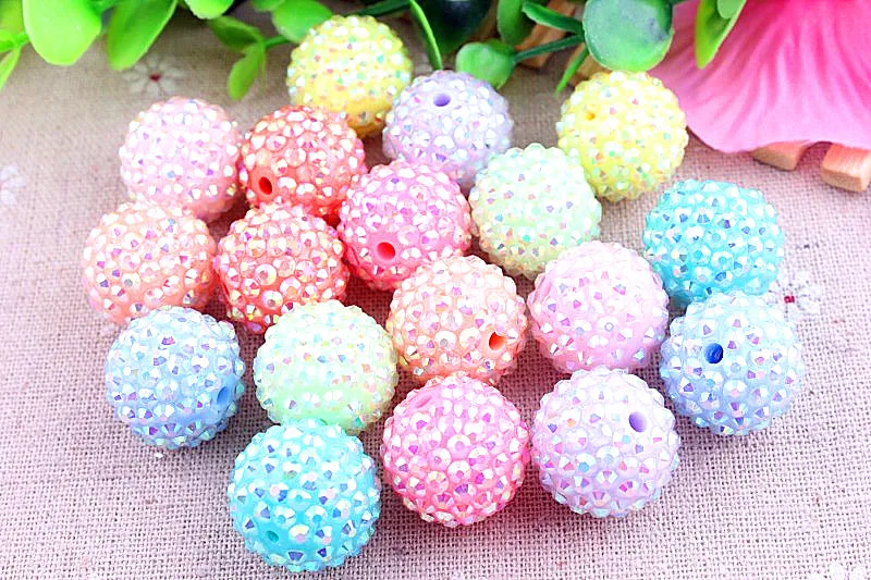 Kwoi vita Pastel Mix AB Wholesales AAA Quality 20mm Chunky 100pcs/lot Resin Rhinestone Ball beads for Kids Girl Jewelry
Kwoi vita Pastel Mix AB Wholesales AAA Quality 20mm Chunky 100pcs/lot Resin Rhinestone Ball beads for Kids Girl Jewelry