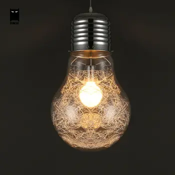 28cm Silver Glass Edison Big Bulb Pendant Light Fixture Loft Nordic Art Deco Hanging Lamp Luminaria Design for Home Kids Bedroom
28cm Silver Glass Edison Big Bulb Pendant Light Fixture Loft Nordic Art Deco Hanging Lamp Luminaria Design for Home Kids Bedroom