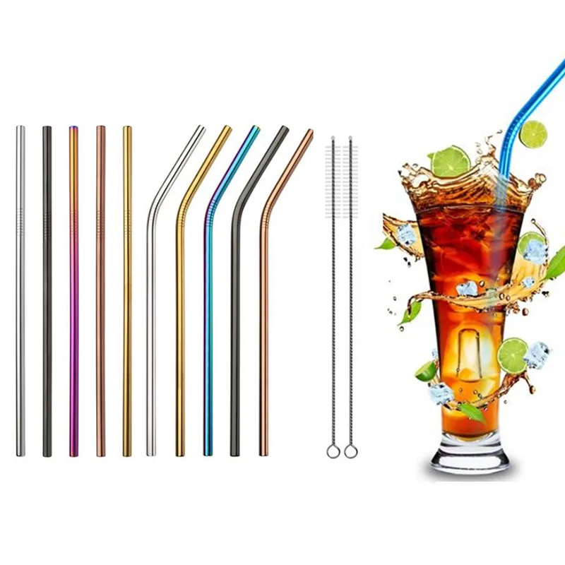 2pc/4pcs Colorful Stainless Steel Drinking Straws Straight and Bent Reusable Filter With Brush DIY Tea Coffee Tools
2pc/4pcs Colorful Stainless Steel Drinking Straws Straight and Bent Reusable Filter With Brush DIY Tea Coffee Tools