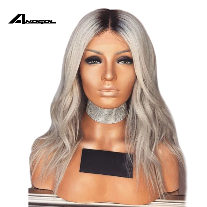 Anogol Grey Wig 180% Density Heat Resistant Synthetic Lace Front Wig With Baby Hair 16 Inch Short Ombre Wigs For Black Women
Anogol Grey Wig 180% Density Heat Resistant Synthetic Lace Front Wig With Baby Hair 16 Inch Short Ombre Wigs For Black Women