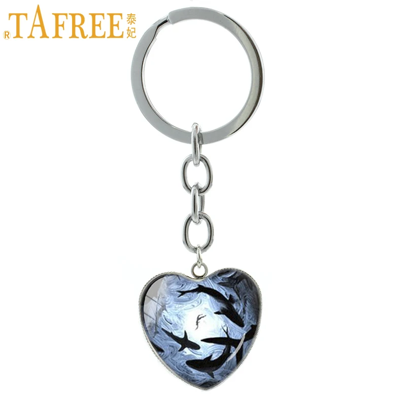 TAFREE Vintage deep sea Circling Sharks heart Pendant charms keychain Glass Dome men Jewelry Scuba Diver key chains ring HP142
TAFREE Vintage deep sea Circling Sharks heart Pendant charms keychain Glass Dome men Jewelry Scuba Diver key chains ring HP142