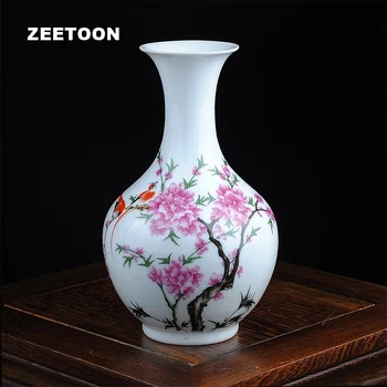 Jingdezhen Ceramics Vase Hand Painted Peach Blossom Flower Pot Furnishing Desktop Ornament Living Room Vintage Home Decoration
Jingdezhen Ceramics Vase Hand Painted Peach Blossom Flower Pot Furnishing Desktop Ornament Living Room Vintage Home Decoration