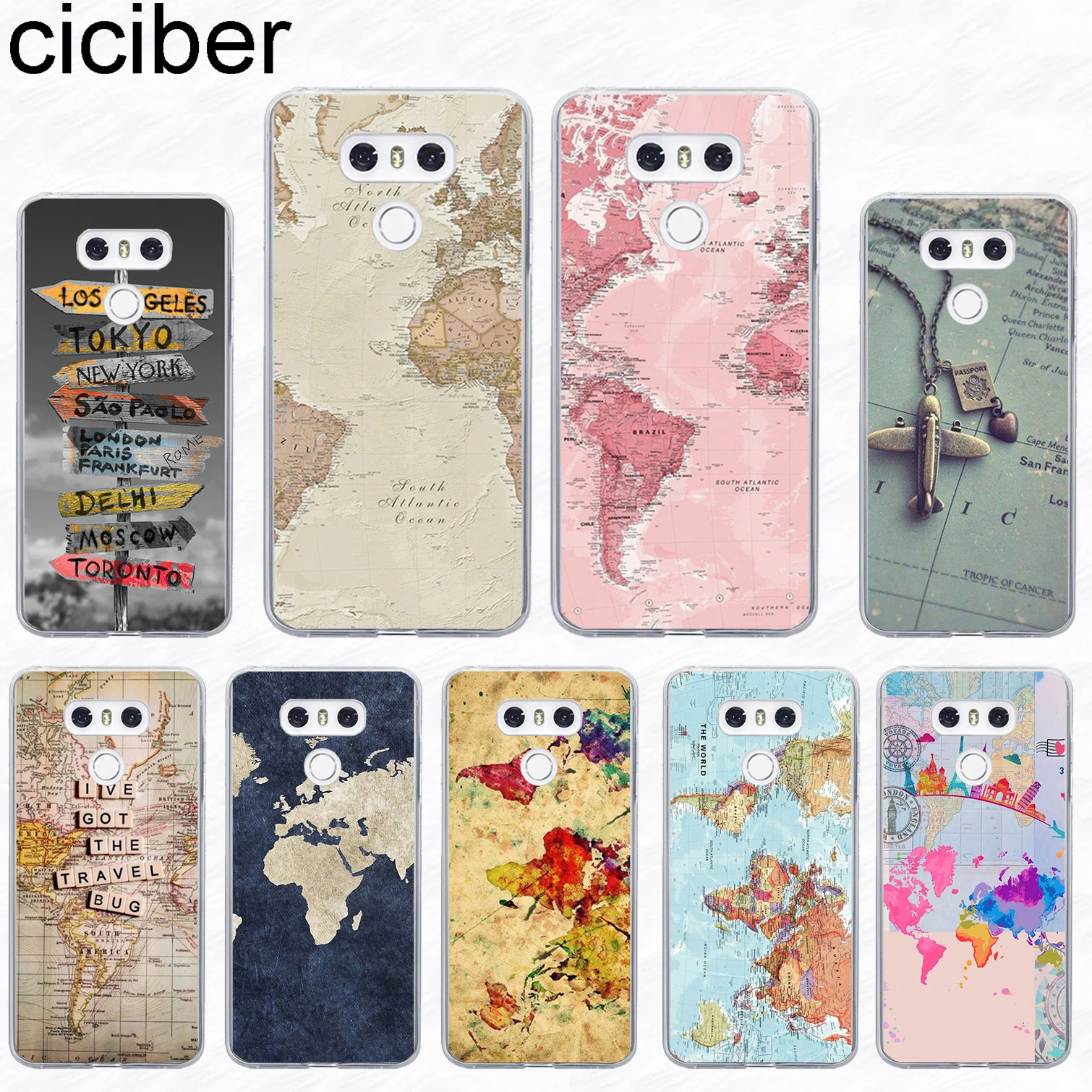 ciciber For LG G7 G6 G5 G4 V40 V35 V30 V20 THINQ Soft Phone World Map Travel Cases For LG K8 K10 K4 2017 2018 K9 K11 Plus Fundas
ciciber For LG G7 G6 G5 G4 V40 V35 V30 V20 THINQ Soft Phone World Map Travel Cases For LG K8 K10 K4 2017 2018 K9 K11 Plus Fundas