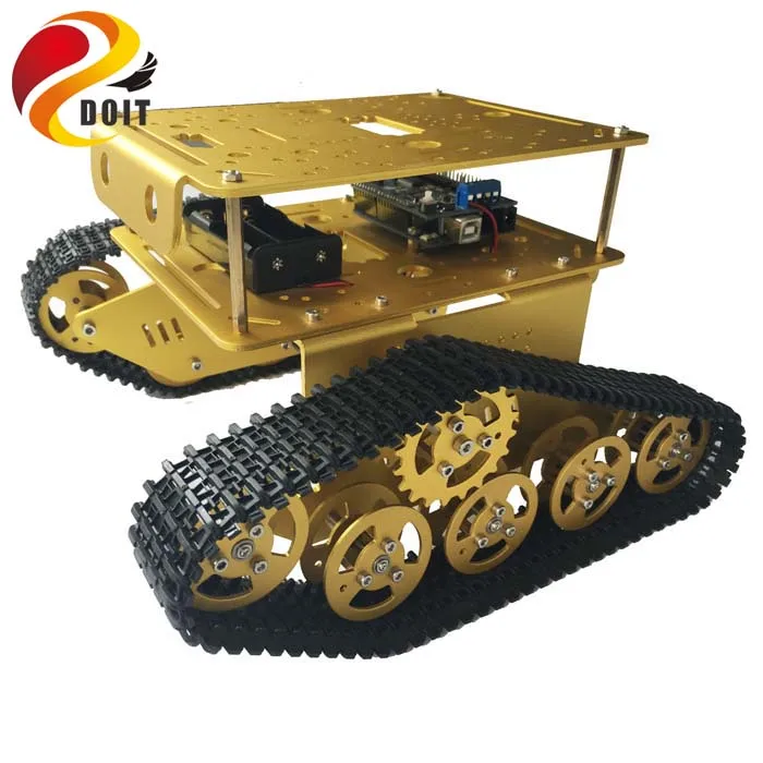 Double Decker Tank WiFi RC T300 from ESPduino Development Kit with L293D Motor Shield Compatible with Arduino UNO
Double Decker Tank WiFi RC T300 from ESPduino Development Kit with L293D Motor Shield Compatible with Arduino UNO