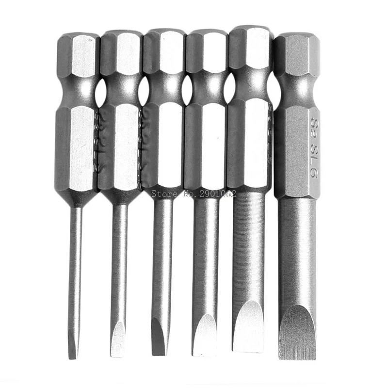 6Pcs/Set 50mm 2.0-6.0mm Hex MagneticTorx Screwdriver Bits Drill Hex Shank Bit Set Saw Set Drill Woodworking Wood Tool
6Pcs/Set 50mm 2.0-6.0mm Hex MagneticTorx Screwdriver Bits Drill Hex Shank Bit Set Saw Set Drill Woodworking Wood Tool