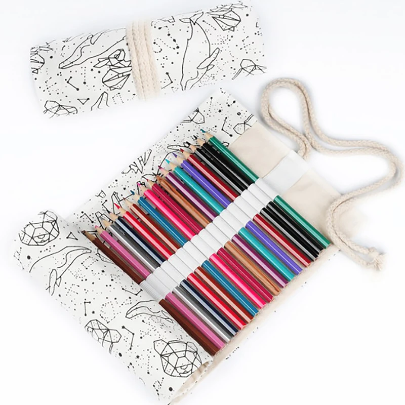 Simple 12/18/24/36/48 Holes Big Constellation Pencil Case Canvas Roll Pouch Pencilcase Sketch Brush Pen Pencil Bag Tools
Simple 12/18/24/36/48 Holes Big Constellation Pencil Case Canvas Roll Pouch Pencilcase Sketch Brush Pen Pencil Bag Tools